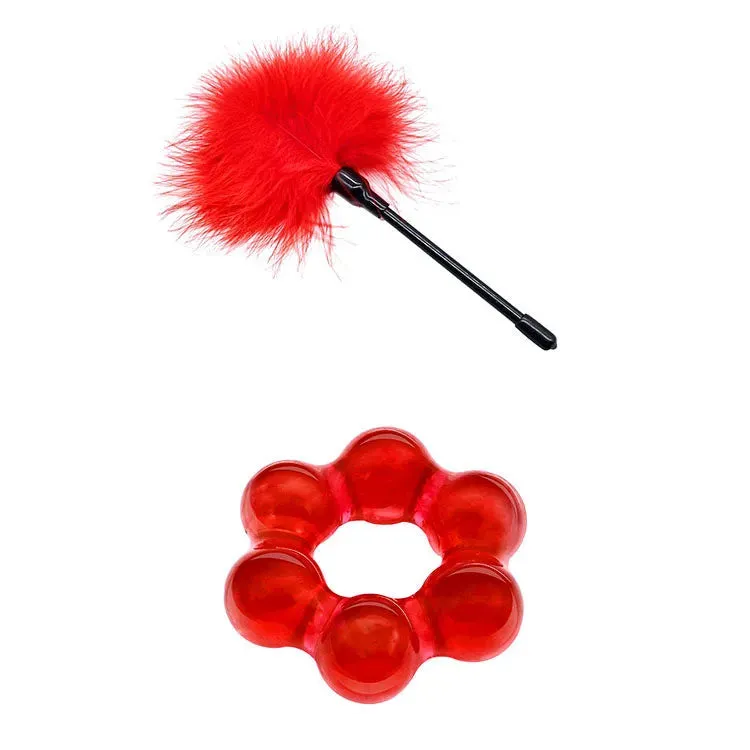 Adam & Eve SENSUAL SCARLET NIGHTS - Black/ Couples Bondage Kit - Set of 10 Pieces