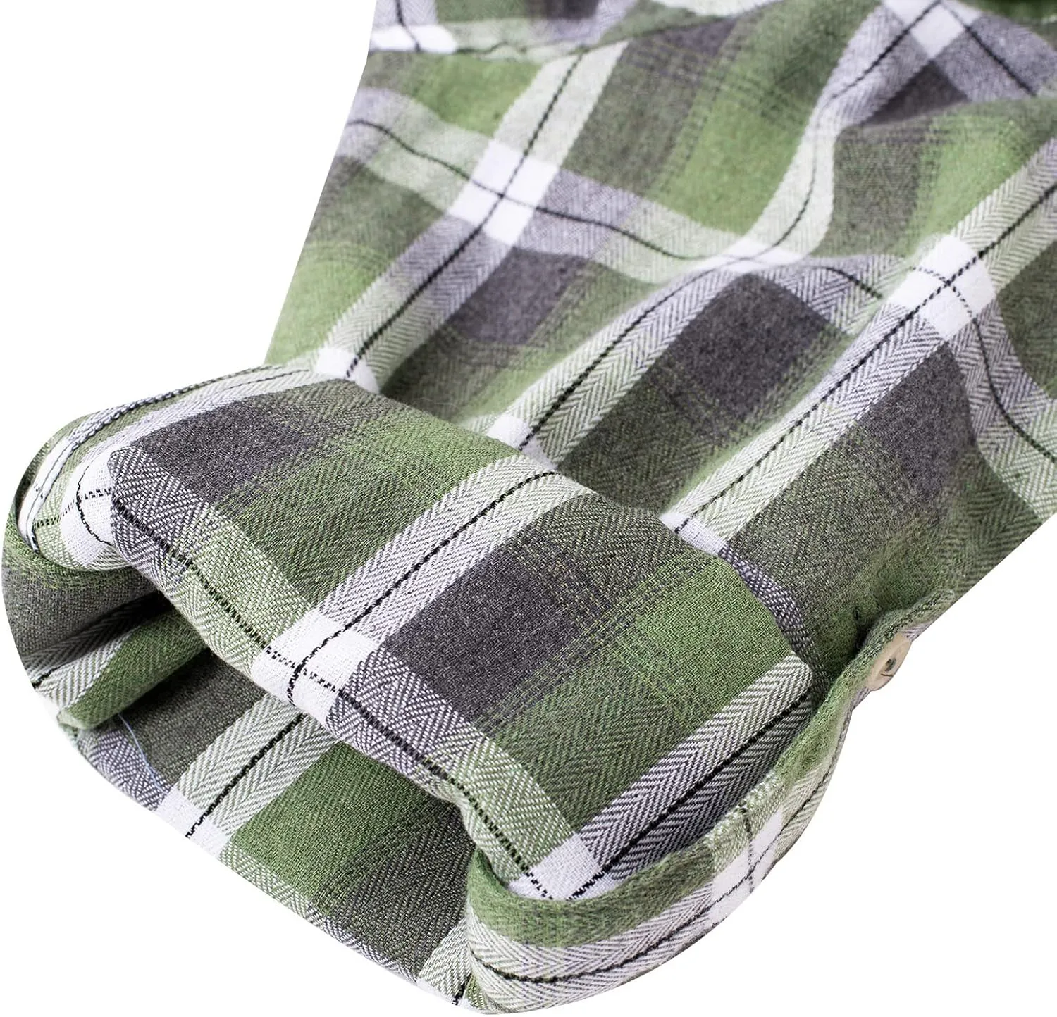 Alimens & Gentle Womens Plaid Flannel Shirts Long Sleeve Roll Up Casual Button Down Shirt