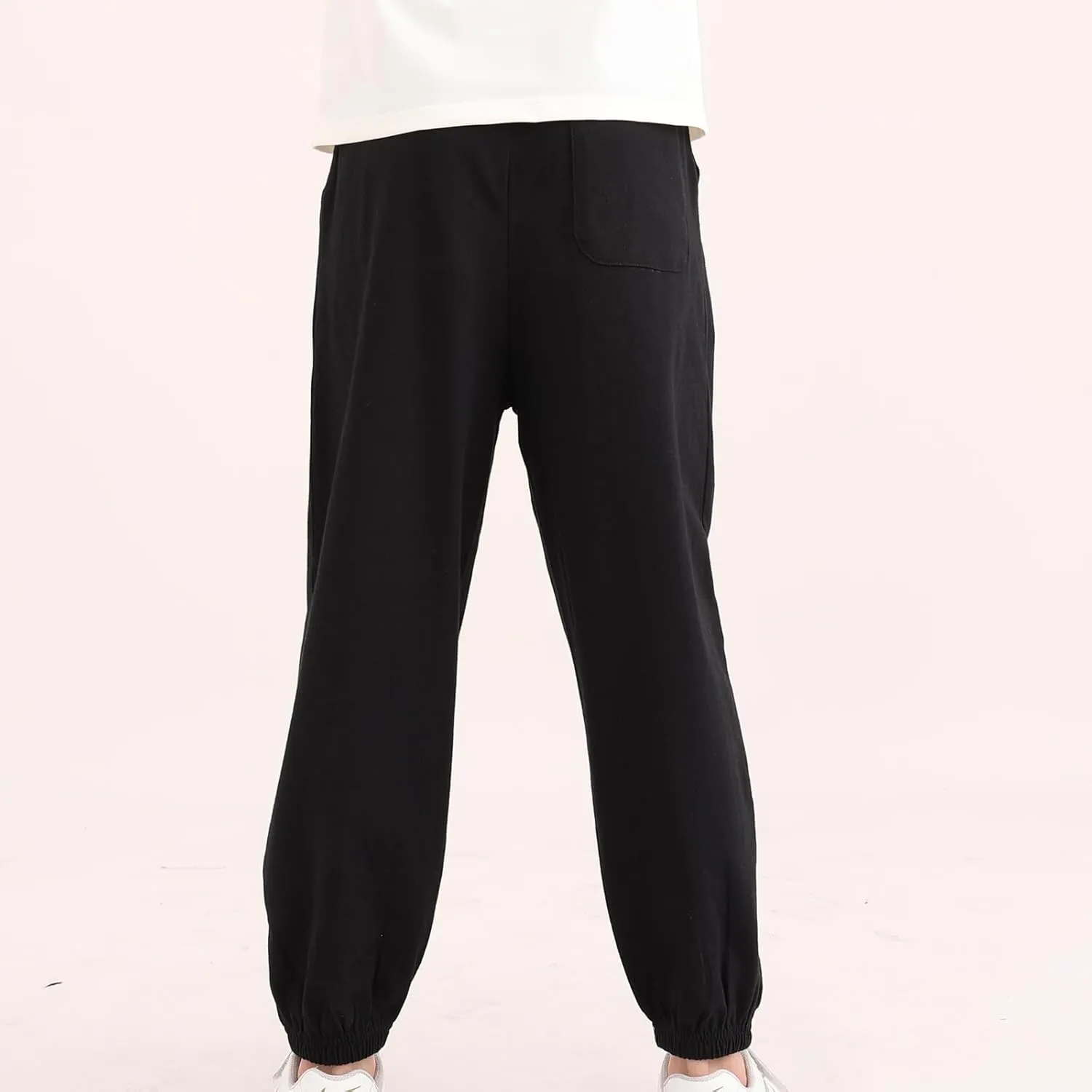Boys Girls 100% Cotton Lightweight Pants Pull On Joggers Active Pants for Kids