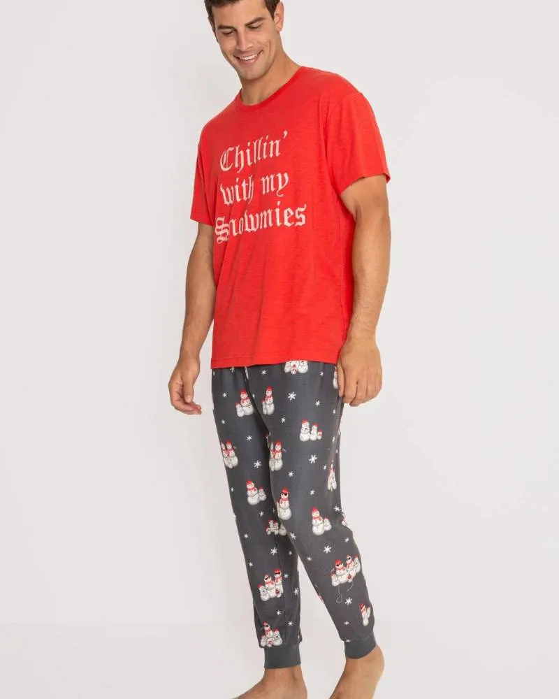 Chillin With My Snowmies Men's PJ Set