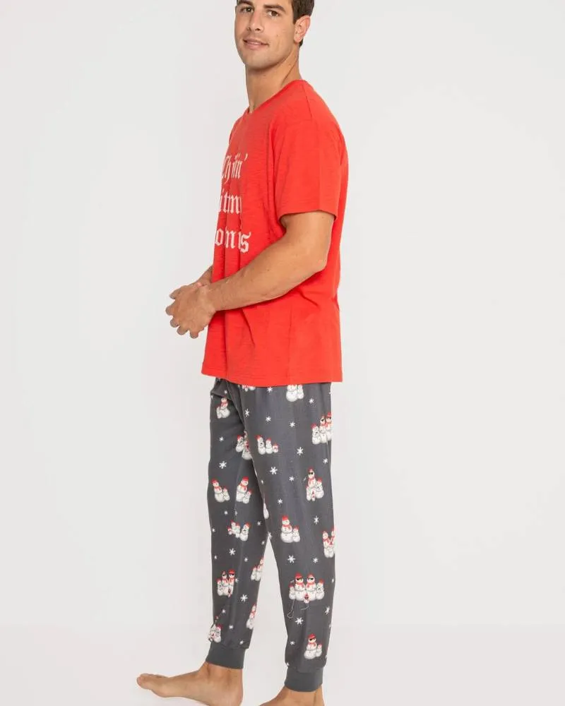 Chillin With My Snowmies Men's PJ Set