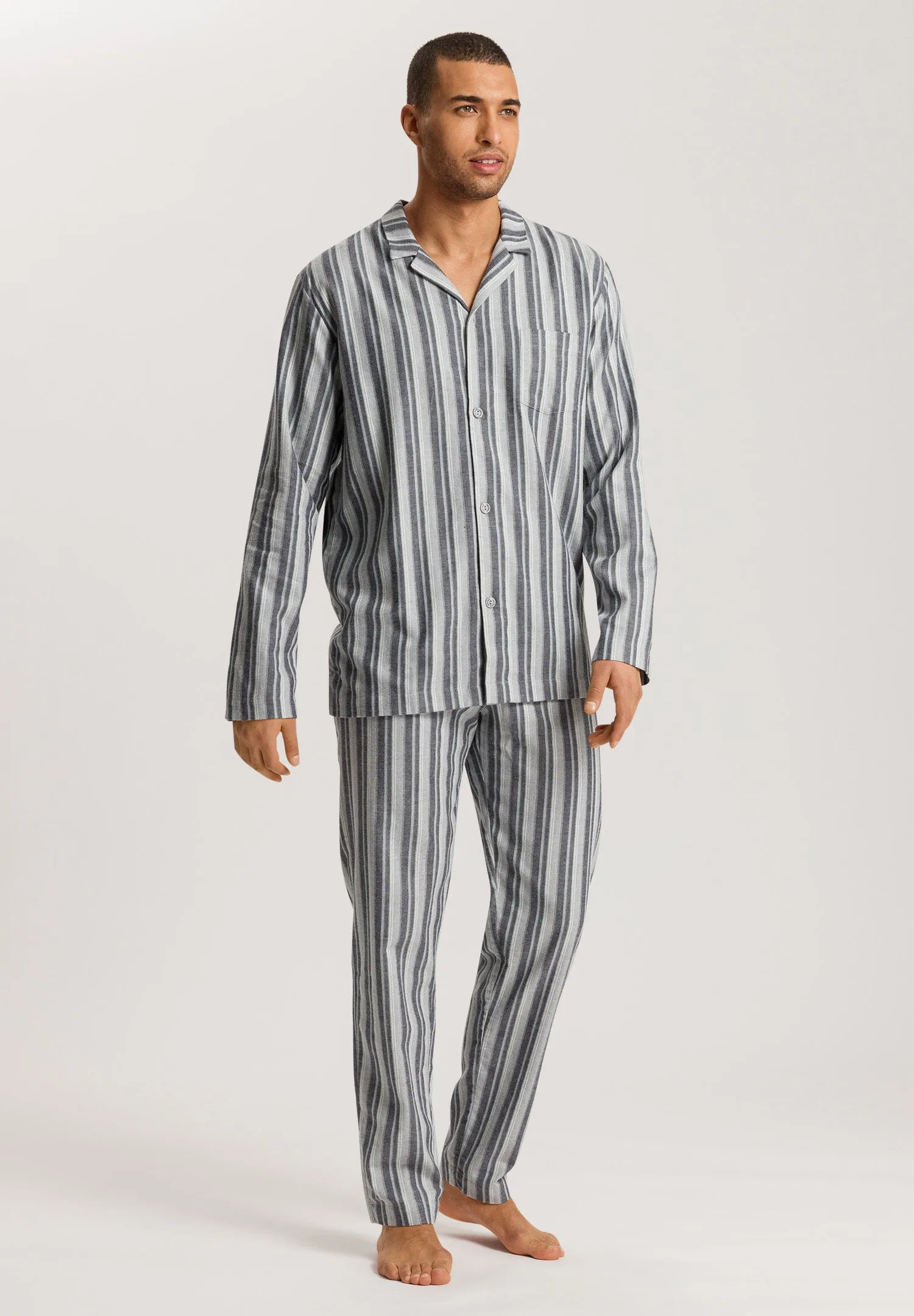 Cozy Comfort Cotton Flannel Button Front Pajama Set | Moonlight Stripe 75724-2890