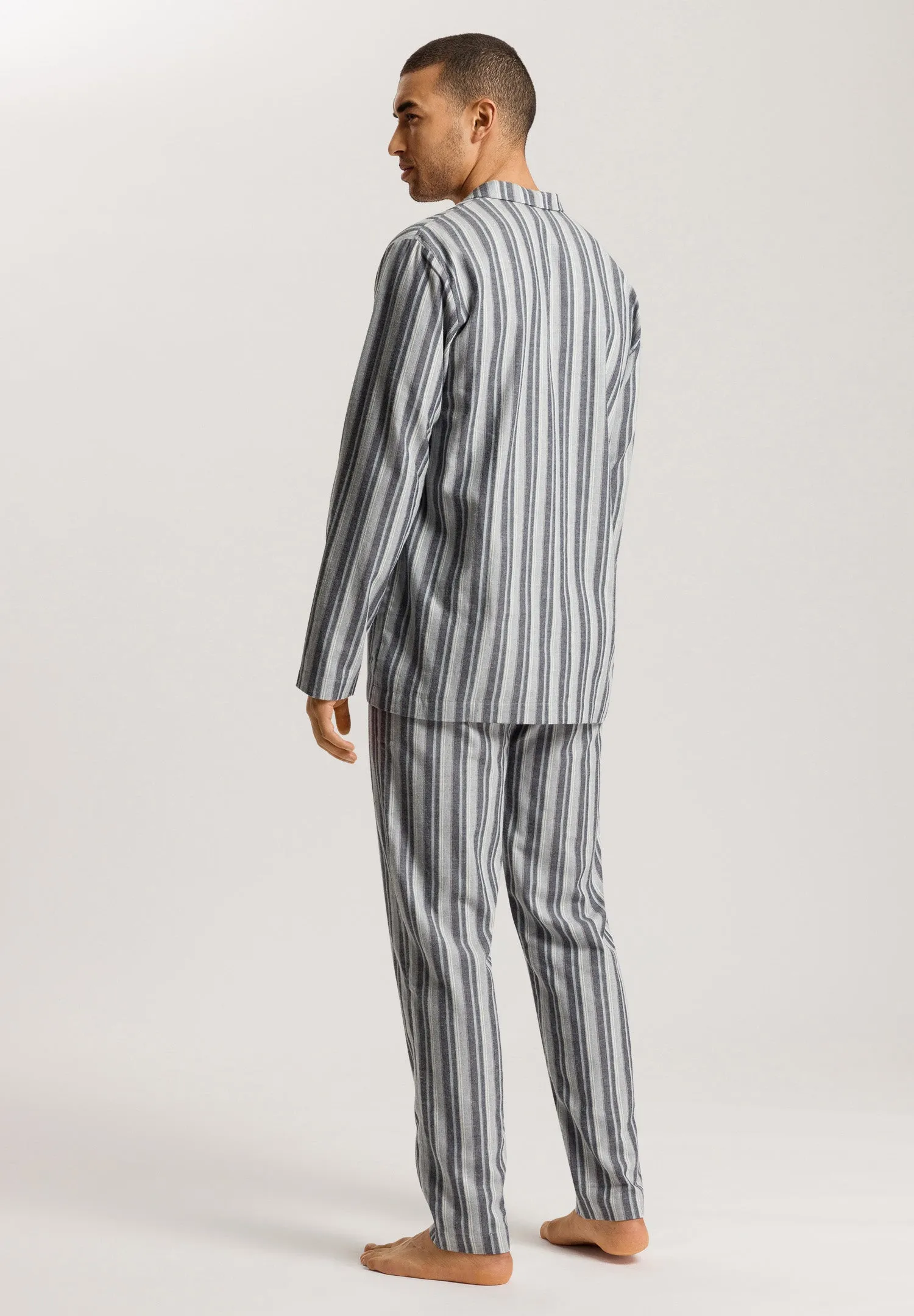 Cozy Comfort Cotton Flannel Button Front Pajama Set | Moonlight Stripe 75724-2890
