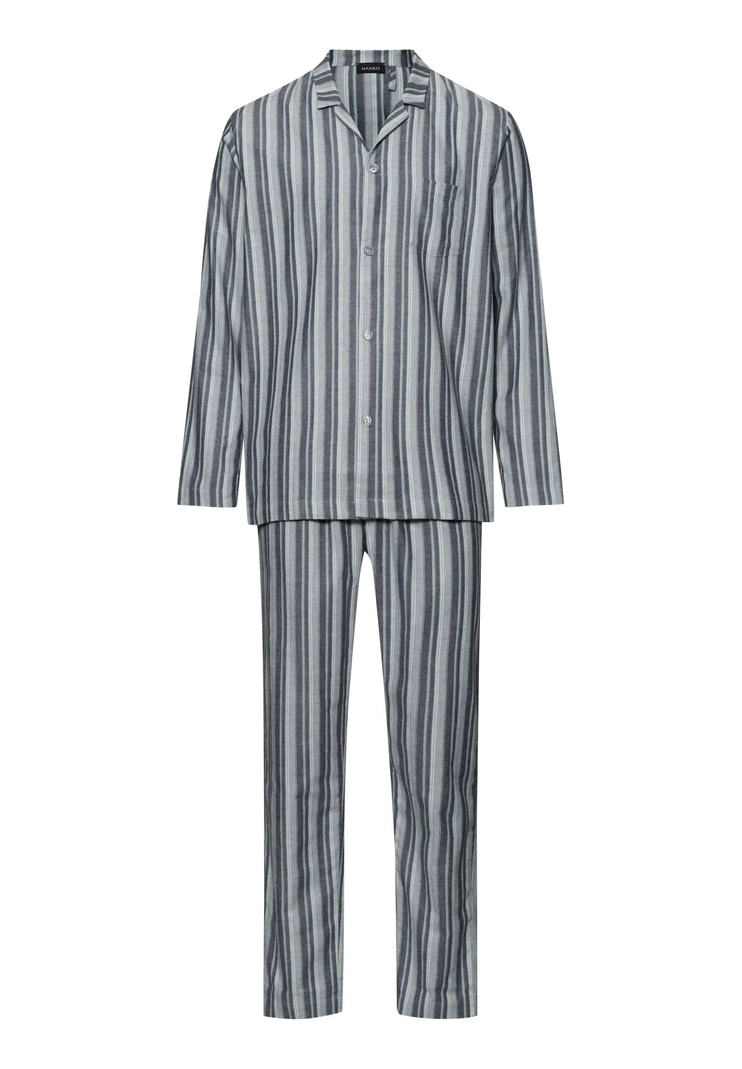 Cozy Comfort Cotton Flannel Button Front Pajama Set | Moonlight Stripe 75724-2890