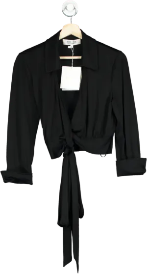 Diane Von Furstenberg Black Bobbie 3/4 Top UK M