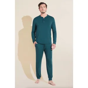 Eberjey Henry Men'S Long Pj Set Evergreen