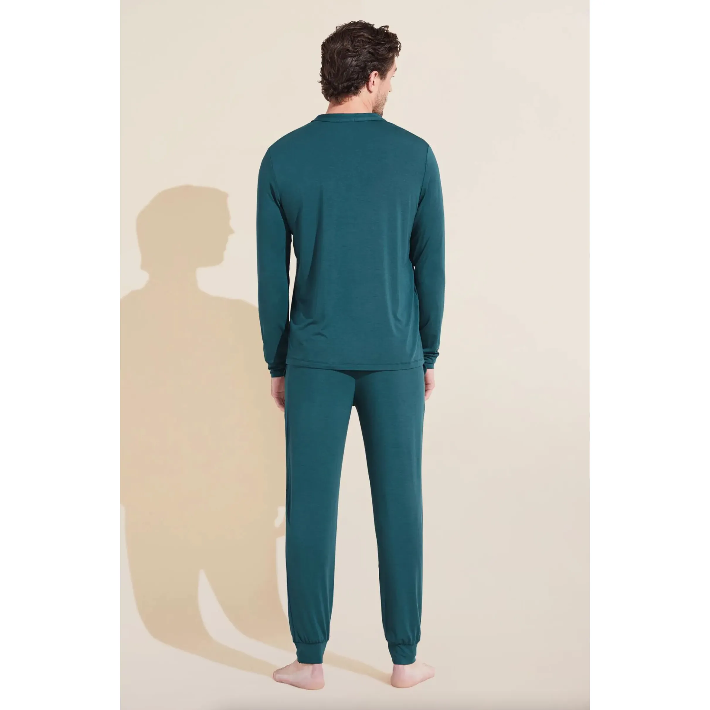 Eberjey Henry Men'S Long Pj Set Evergreen