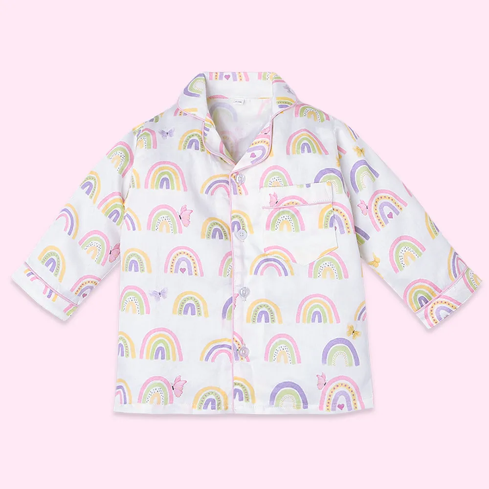 Fancy Fluff Organic Night Suit - Rainbow Dreams