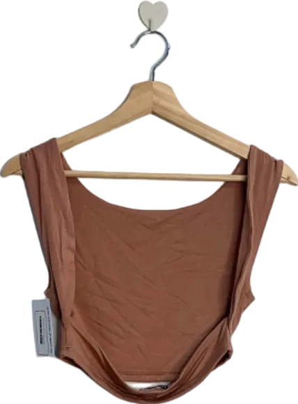 Fashion Nova Brown Sleeveless Top XS
