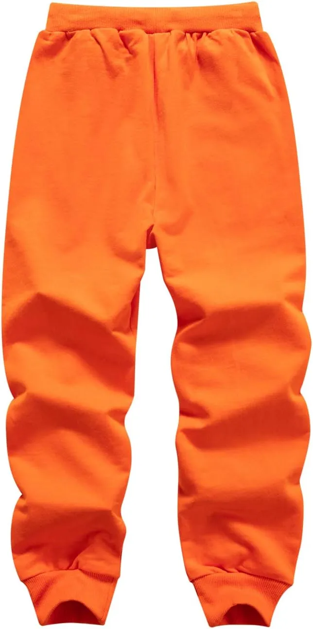 Kids' Solid Color Drawstring Cotton Sweatpants Jogger Pants for Boys & Girls 4-12Years