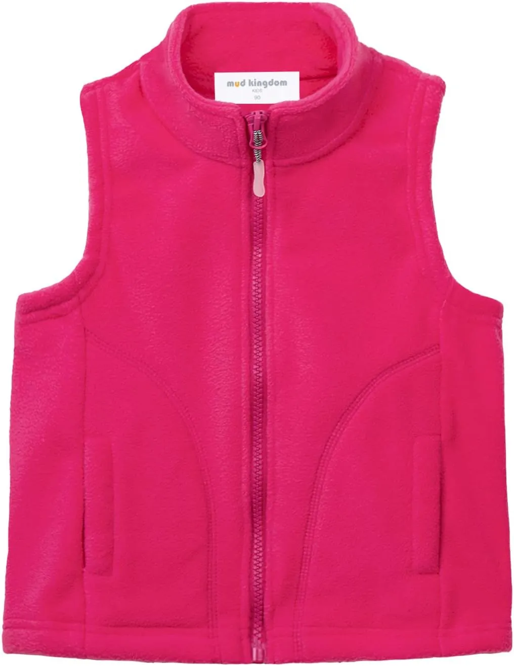 Mud Kingdom Boys Girls Polar Fleece Vest Jacket Ligntweight Cute Cartoon Patterns Coat Zipper Closure Sleeveless