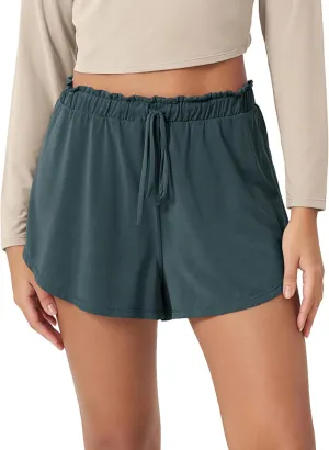 ODODOS Modal Soft Lounge Shorts for Women Drawstring High Waist Casual Sleepwear Lightweight Cozy Pajama Bottom