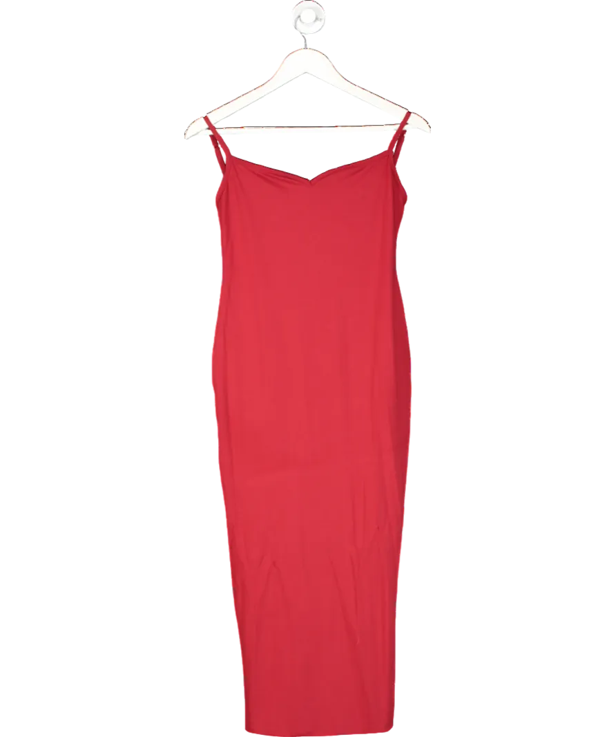 Oh Polly Red Strappy Midi Dress UK M