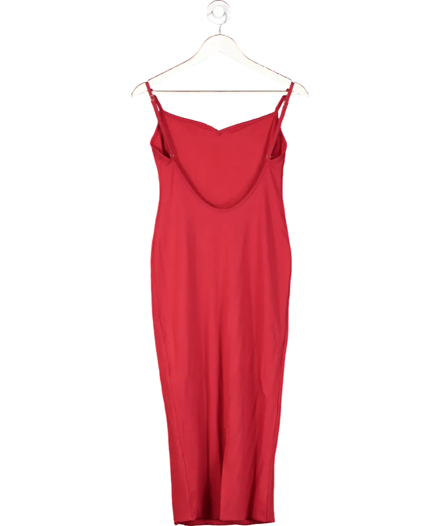 Oh Polly Red Strappy Midi Dress UK M