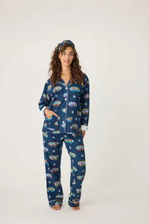 PJ SALVAGE-SKI YOU LATER-FLANNEL PJNSET-NAVY