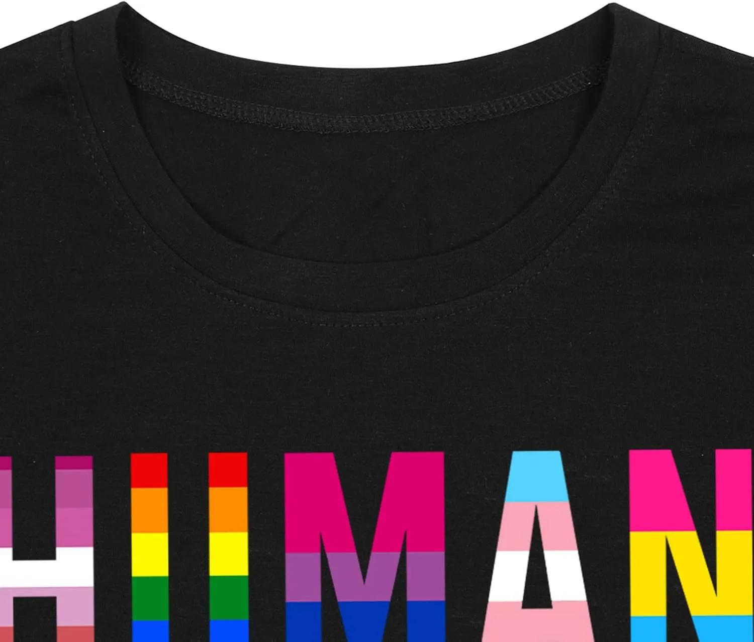 Pride Shirts for Women Human LGBT T-Shirt Rainbow Graphic Tee Shirt LGBTQ Equality Blouse Tops