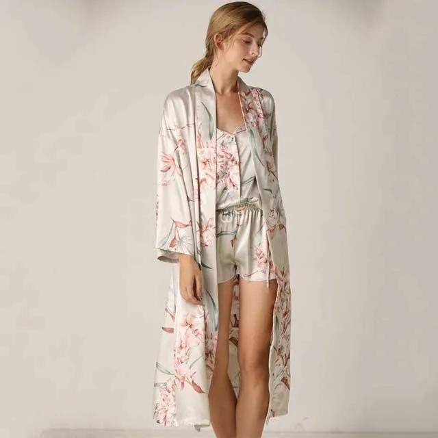 Silk Robes and Kimono PJ Set