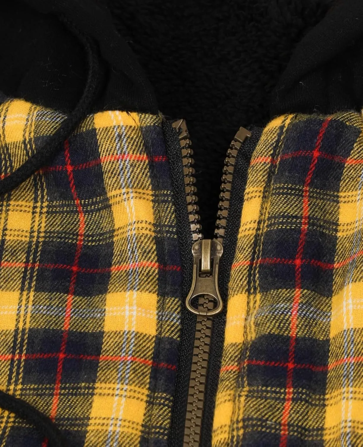 ThCreasa Mens Hooded Flannel Jacket Sherpa Fleece Lined Zip Up Fuzzy Hoodie Shirt Jackets