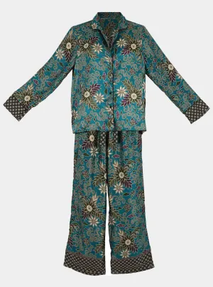Turquoise Long Pyjama Set