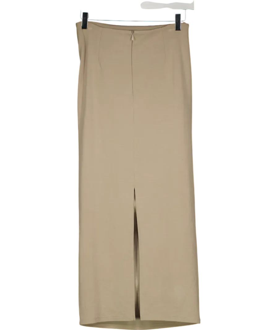 Urban Revivo Green Ruched Side Maxi Skirt UK XS
