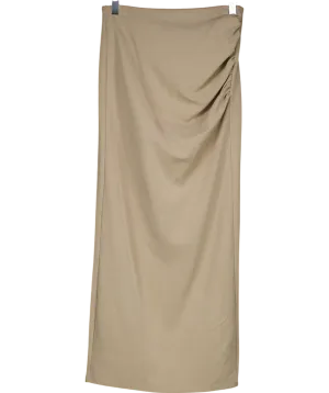 Urban Revivo Green Ruched Side Maxi Skirt UK XS