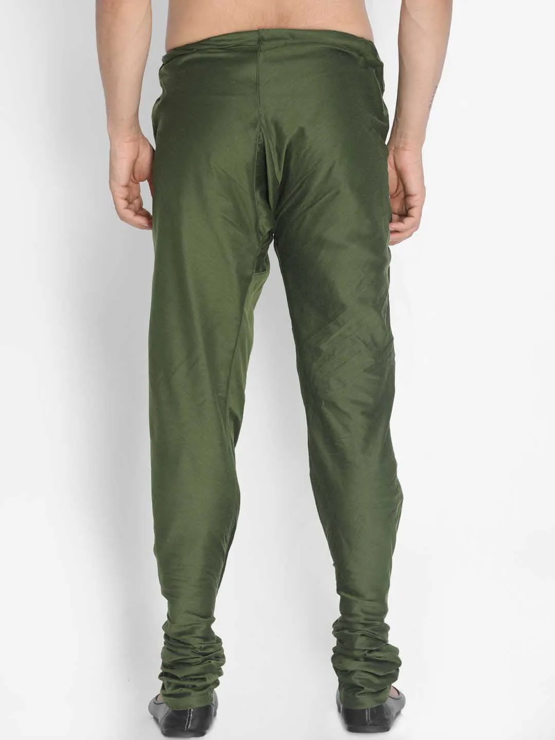 VASTRAMAY Men's Green Cotton Blend Pyjama