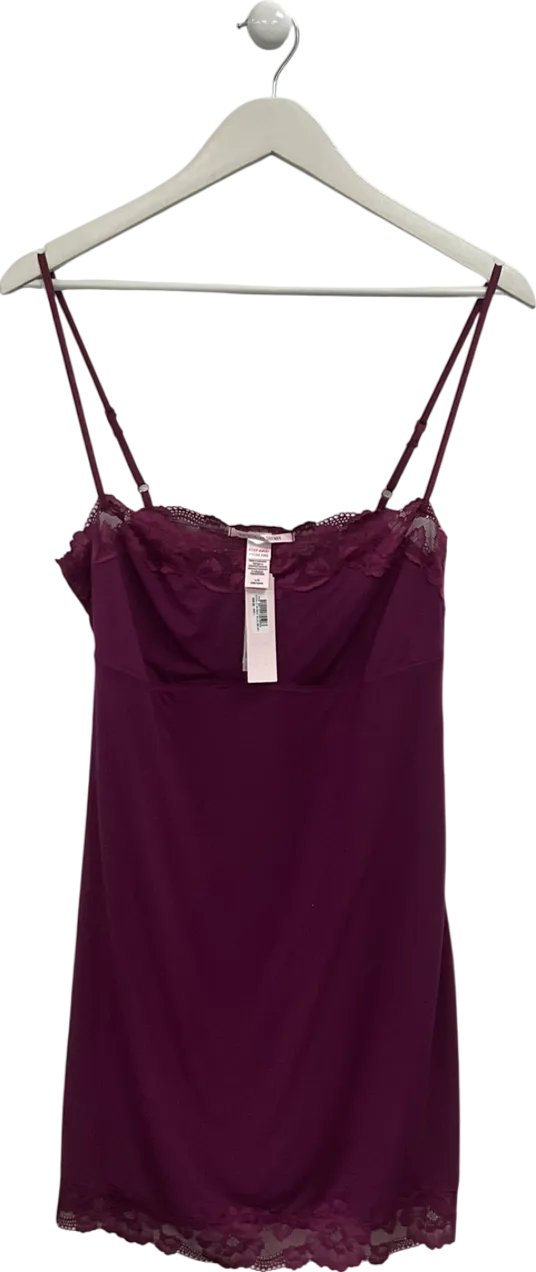Victoria's Secret Purple Modal Straight Neck Slip Dress UK L