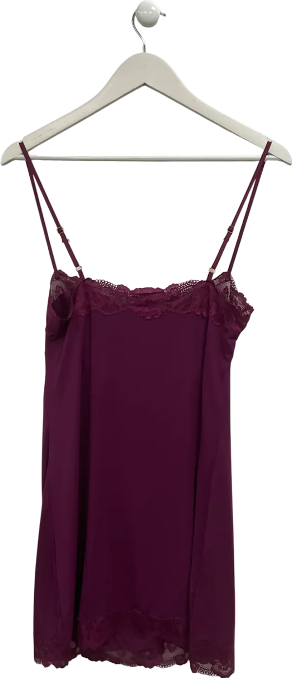Victoria's Secret Purple Modal Straight Neck Slip Dress UK L