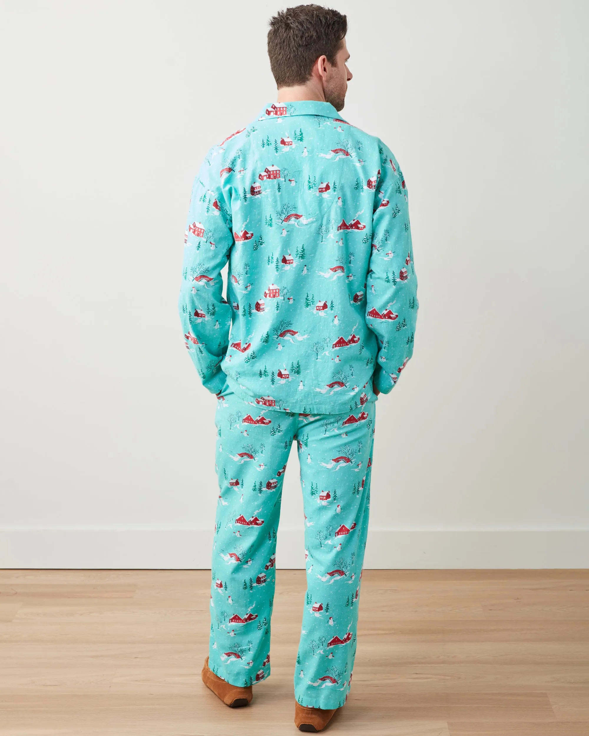 Winter Wonderland - Men's Lightweight Flannel Long PJ Set - Snow Day