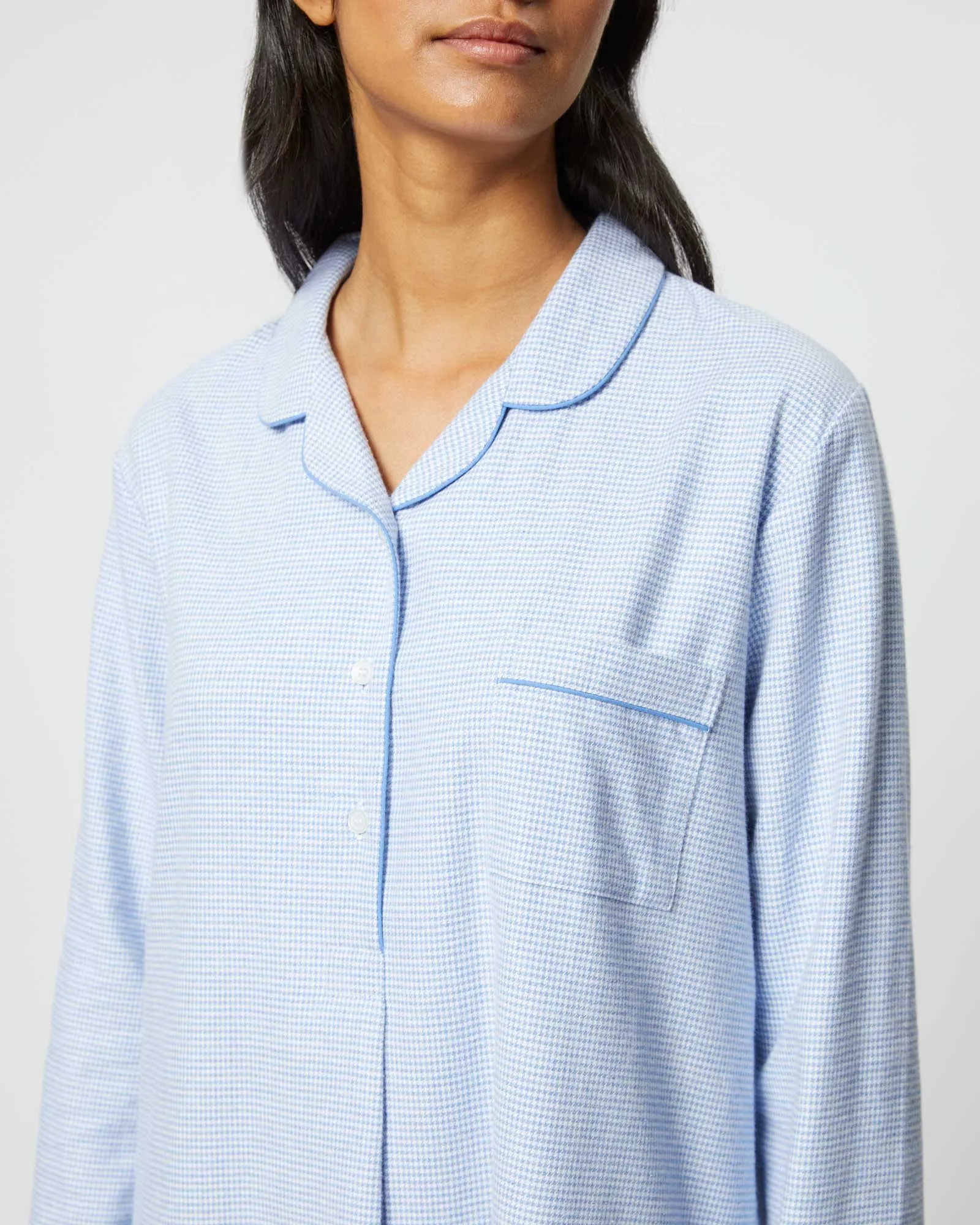 Women's Brushed Cotton Nightshirt - Willet Blue