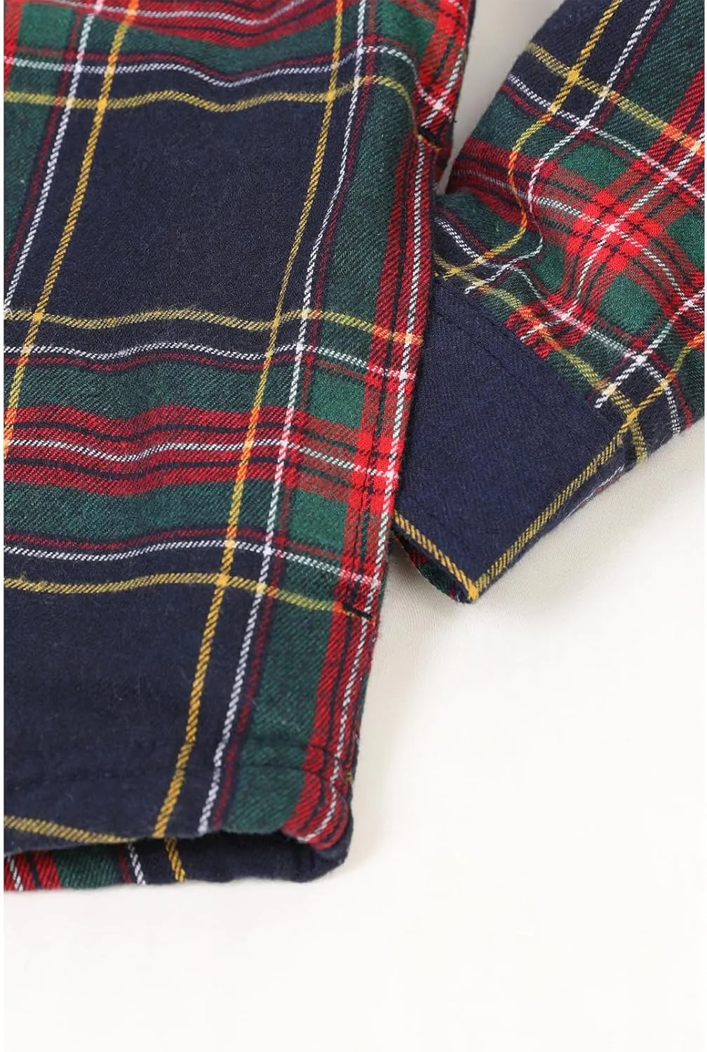 ZENTHACE Girls Sherpa Lined Full Zip Up Plaid Flannel Shirt Fuzzy Hooded Flannel Jacket with Hand Pockets